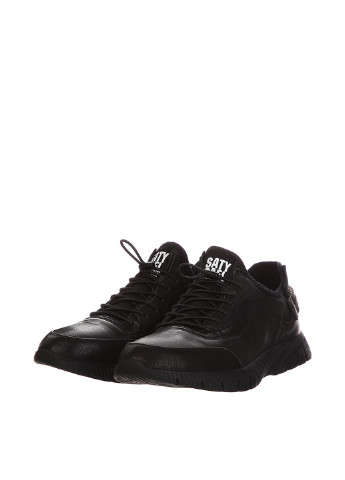 Черные осенние мужские кроссовки Mario Maldini со шнурками