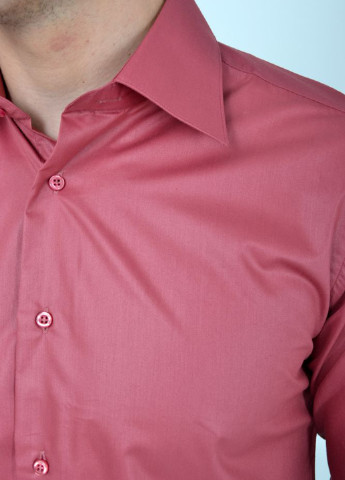 Темно-розовая кэжуал рубашка однотонная Ager с длинным рукавом
