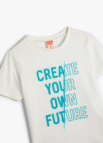 Белая летняя футболка KOTON