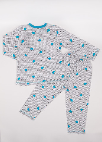 Светло-серая всесезон пижама (лонгслив, брюки) Пташка текстиль