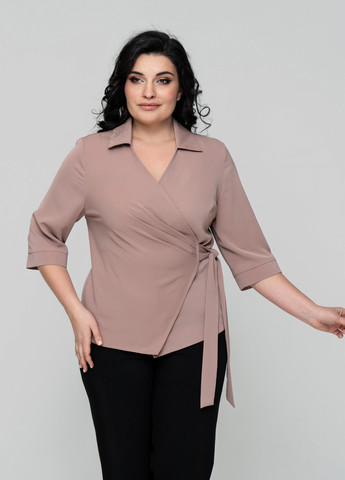 Бежевая блуза на запах A'll Posa