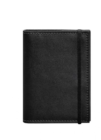 Кожаная обложка для паспорта 1.0 черная краст BlankNote (235752491)