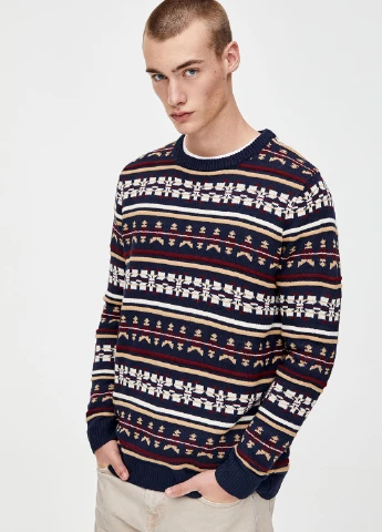 Темно-синій демісезонний джемпер джемпер Pull & Bear