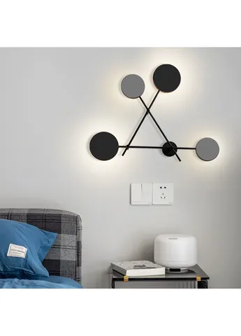 Бра настінний LED WA11-bk-k Чорний 14х75х75 см. Sunnysky (253625580)
