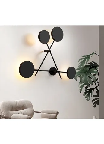 Бра настінний LED WA11-bk-k Чорний 14х75х75 см. Sunnysky (253625580)