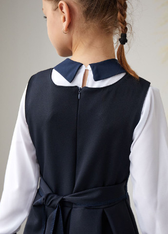 Школьный сарафан для девочки темно-синий No Brand (253518077)