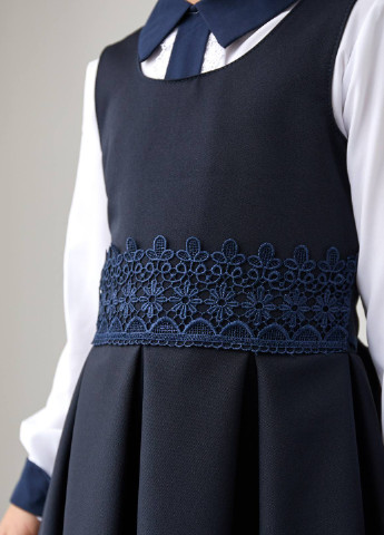 Школьный сарафан для девочки темно-синий No Brand (253518077)