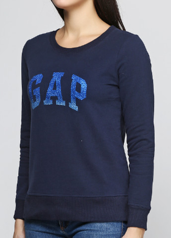 Свитшот Gap - крой надпись синий кэжуал - (33494392)