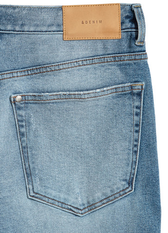 Синие демисезонные укороченные джинсы H&M
