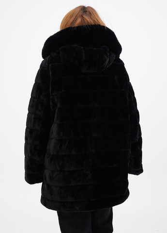 Черная зимняя куртка-шуба Made in Italy
