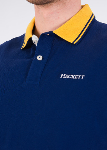 Темно-синяя футболка-поло для мужчин Hackett однотонная