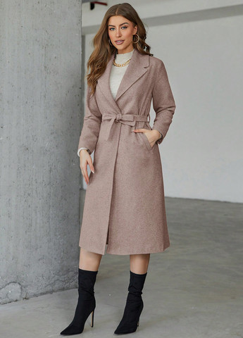 Темно-бежеве демісезонне Пальто SHEIN