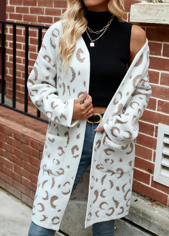 Кремовый демисезонный кардиган SHEIN