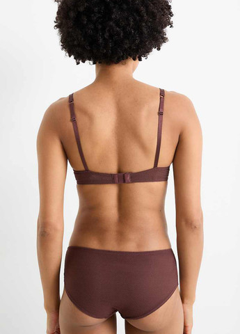 Бордовый бюстгальтер C&A с косточками полиамид