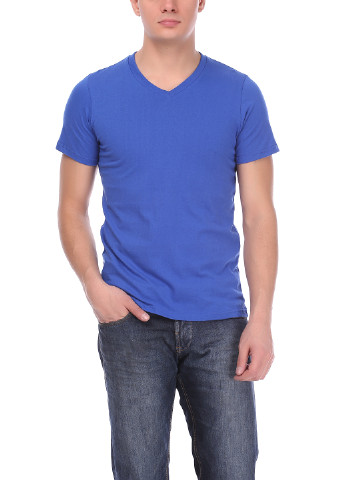 Синя футболка з коротким рукавом Shik