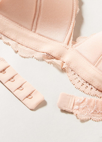 Бежевий балконет бюстгальтер Emporio Armani без кісточок поліамід