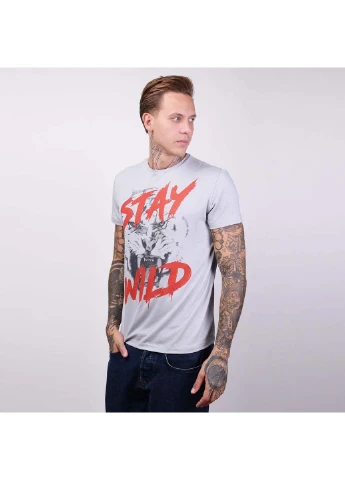 Серая футболка stay wild 991 серый Power
