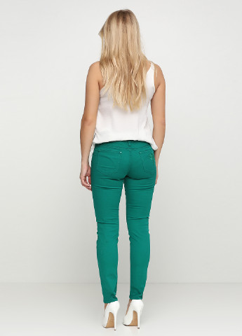 Зеленые кэжуал демисезонные зауженные брюки Moschino