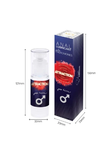 Змазка для анального сексу Attraction Anal for Him (50 мл) на водній основі з феромонами MAI (254785182)