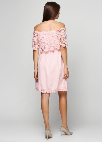 Світло-рожева кежуал платье No Brand з орнаментом