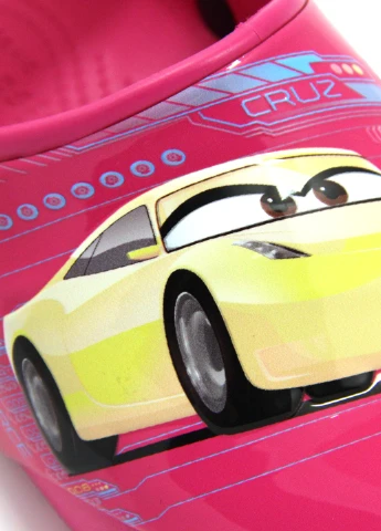 Розовые сабо для девочек funlab lights cars 3 clog Crocs