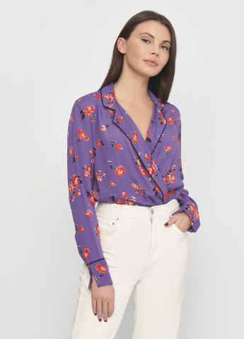 Фіолетова блуза демісезон,фіолетовий в візерунки, MBYM