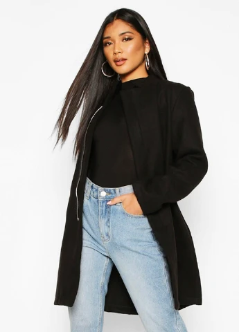 Чорне демісезонне Пальто Boohoo