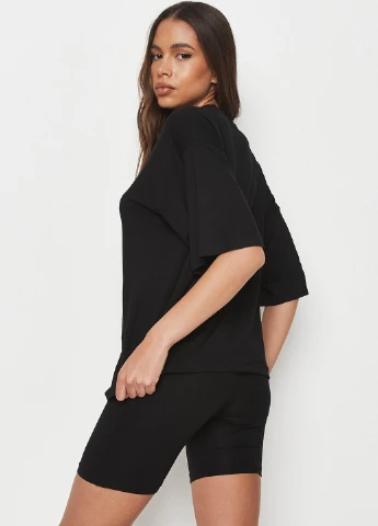 Чорний літній комплект (футболка, шорти) Missguided