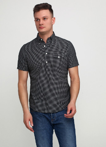 Черная кэжуал рубашка в клетку Ralph Lauren с коротким рукавом