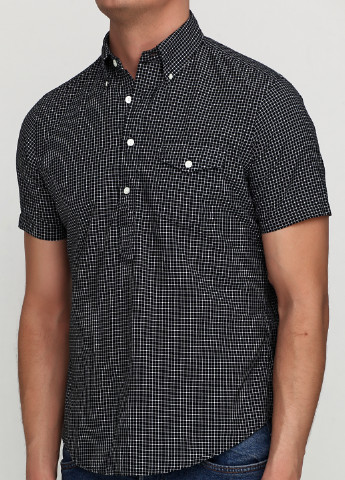 Черная кэжуал рубашка в клетку Ralph Lauren с коротким рукавом