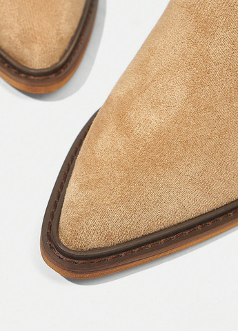 Осенние ботильоны казаки SHEIN без декора из искусственной замши