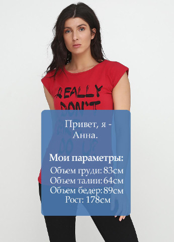 Красная летняя футболка Spora