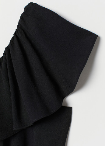 Комбінезон H&M комбінезон-брюки однотонний чорний кежуал поліестер