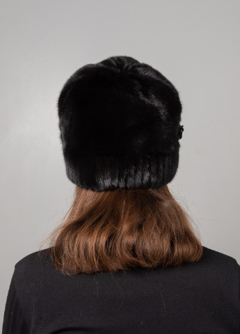 Жіноча зимова норкова шапка кубанка з натурального хутра норки Меховой Стиль камелия (254894902)