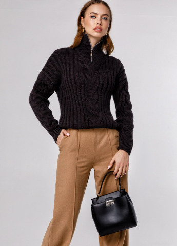 Чорний зимовий актуальний чорний светр Gepur
