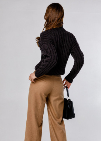 Чорний зимовий актуальний чорний светр Gepur