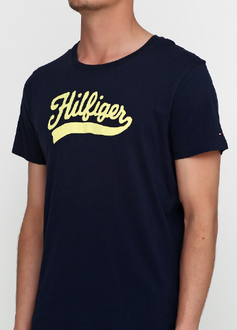 Темно-синяя летняя футболка Tommy Hilfiger