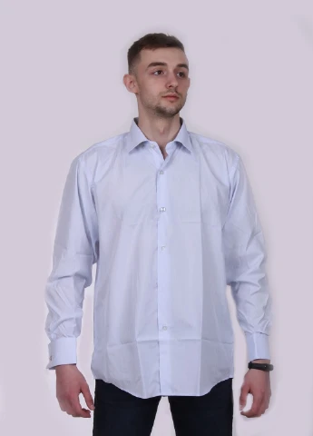 Белая рубашка однотонная L&Viktor