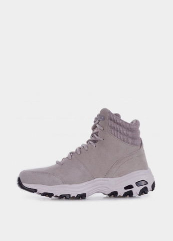 Осенние ботинки Skechers с логотипом из натуральной замши, тканевые