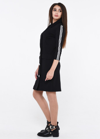 Черное кэжуал платье платье-жакет Alpama однотонное