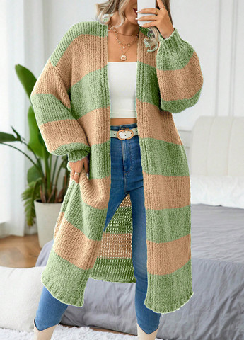 Лаймовый демисезонный кардиган SHEIN