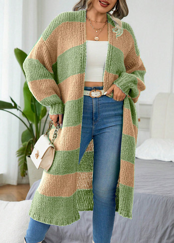 Лаймовый демисезонный кардиган SHEIN