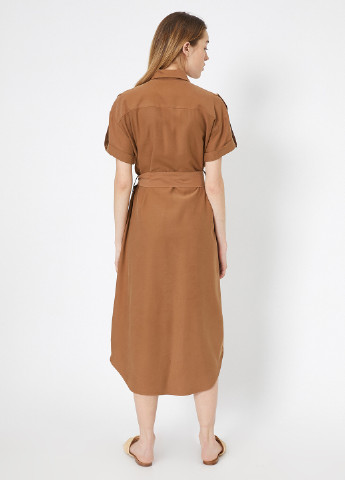 Світло-коричнева кежуал плаття, сукня сорочка KOTON