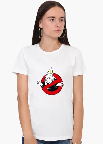 Футболка женская Охотники за привидениями (Ghostbusters) Белый (8976-2079) XXL MobiPrint - (216331048)