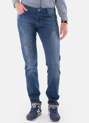 Джинси MR 520 однотонні сині джинсові