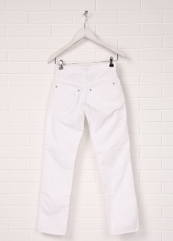 Белые кэжуал демисезонные прямые брюки Richmond