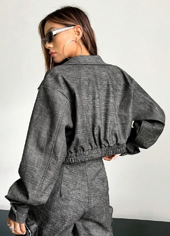 Серая демисезонная куртка SHEIN