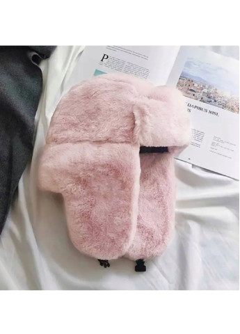 Шапка-вушанка жіноча хутряна Рожевий No Brand (255615144)