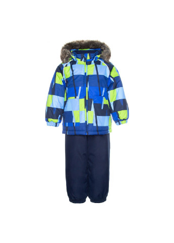 Синій зимній комплект зимовий (куртка + напівкомбінезон) avery Huppa