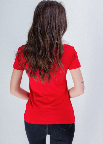 Жіноча вишита футболка Лілея червона Melanika (250206164)